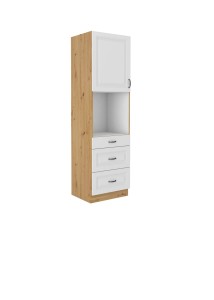 Szafka stojąca do zabudowy piekarnika Stilo biały/artisan 60 DPS-210 3S 1F 