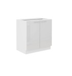 Zabudowa zlewu Lara biały połysk 80 ZL 2F BB