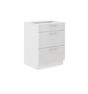 Szafka dolna Lara biały połysk 60 D 3S BB Quadro