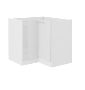 Szafka dolna narożna Lara biały połysk 90x90 ND 2F BB
