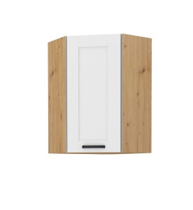 Szafka wisząca narożna Luna biały/artisan 60x60 GN-90 (45°) 1F