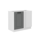 Szafka dolna narożna Luna Dust grey/biały 105 ND 1F BB