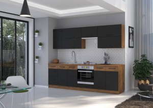 Zestaw mebli kuchennych Vigo matera 260cm 8 szafek+blat