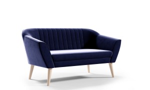 Skandynawska sofa Zaya 2 granatowy- tkanina Riviera 81
