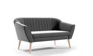 Skandynawska sofa Zaya 2 szary - tkanina Riviera 91