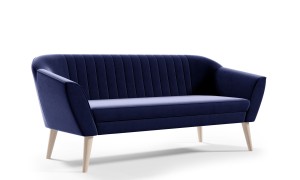 Skandynawska sofa Zaya 3 granatowy - tkanina Riviera 81