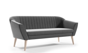 Skandynawska sofa Zaya 3 szary - tkanina Riviera 91