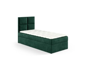 Łóżko kontynentalne z pojemnikiem Kleo 90x200cm zieleń - tkanina Riviera 38