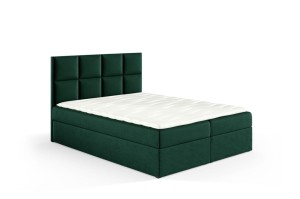 Łóżko kontynentalne z pojemnikiem Kleo 120x200cm zieleń - tkanina Riviera 38