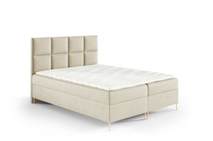 Łóżko kontynentalne na nóżkach Kleo 180x200cm beż - tkanina Riviera 21