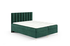 Łóżko kontynentalne na nóżkach Nila 160x200cm zieleń - tkanina Riviera 38