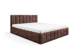 Łóżko tapicerowane Lena 180x200 boucle brąz - tkanina Abriamo 12