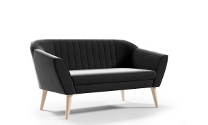Skandynawska sofa Zaya 3 czarny - tkanina Riviera 100