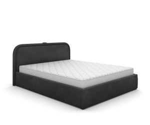 Łóżko tapicerowane z pojemnikiem 160x200 Leo szary Monolith 95