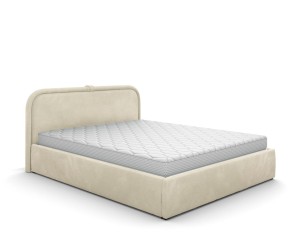 Łóżko tapicerowane z pojemnikiem 180x200 Leo beż Monolith 04