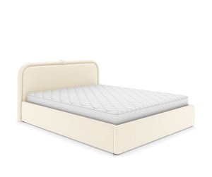 Łóżko tapicerowane z pojemnikiem 120x200 Leo krem boucle Lambi 01