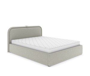 Łóżko tapicerowane z pojemnikiem 120x200 Leo jasny szary boucle Lambi 11