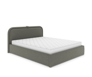 Łóżko tapicerowane z pojemnikiem 180x200 Leo szary boucle Lambi 12