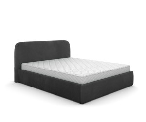 Łóżko tapicerowane z pojemnikiem 140x200 Jimi szary Monolith 95