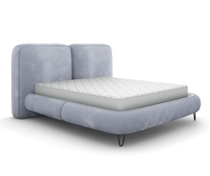 Łóżko tapicerowane z pojemnikiem 180x200 Verona jasny szary Monolith 84