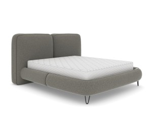 Łóżko tapicerowane z pojemnikiem 160x200 Verona szary boucle lambi 12