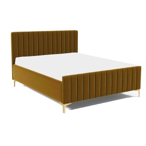 Łóżko tapicerowane na nóżkach Amelia 180x200 miodowy - Kronos 01