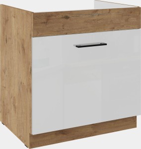 Zabudowa zlewu Vigo biały połysk 80 ZL 1S BB szuflada