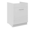 Zabudowa zlewu Lara biały połysk 60 ZL 1S BB szuflada