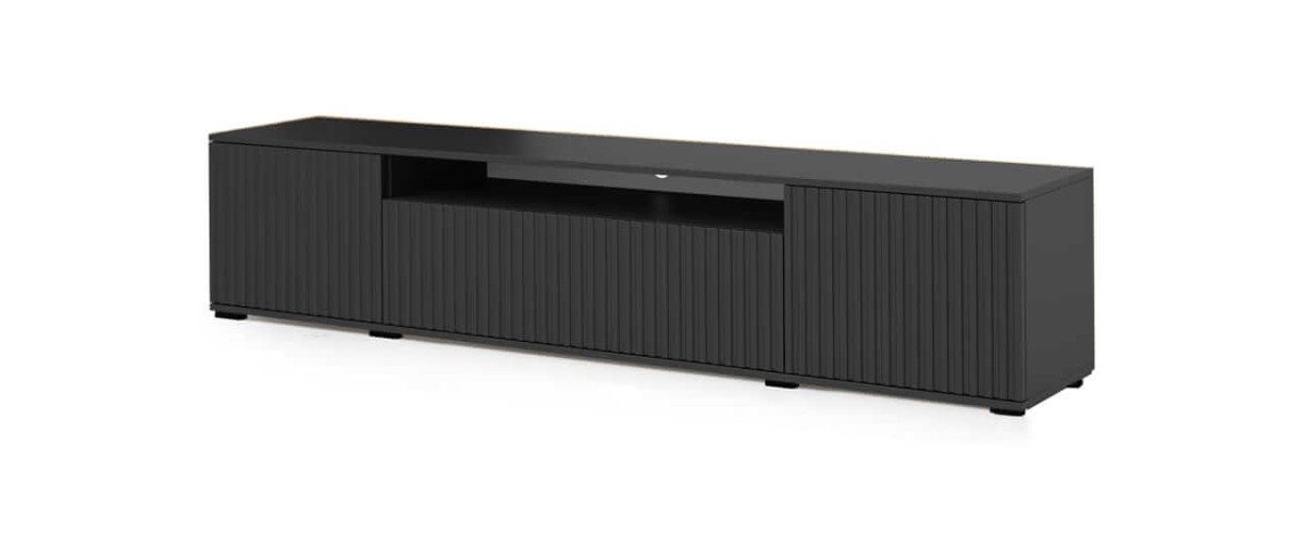 Komoda Agnes czarna nóżki plastikowe czarne białe tło.jpg