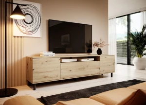 Komoda RTV Logan RTV 180 artisan na okrągłych słupkach