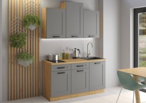 Meble kuchenne Luna Dust grey/artisan 150cm