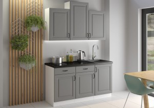 Meble kuchenne Stilo Dust Grey/biały 150cm