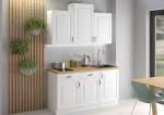 Meble kuchenne Stilo biały/biały 150cm z blatem