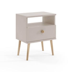 Stolik nocny Bolea 1S 44 cm z szufladą kaszmir
