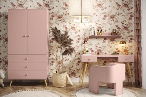 Zestaw mebli do salonu Bolea "C" róż