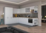 Zestaw mebli kuchennych Eko White 250x340 cm 16 szafek z blatem