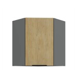 Szafka górna narożna Cremona Antracyt 60x60 GN-72 1F (45°)