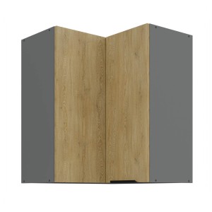 Szafka górna narożna Cremona Antracyt 60x60 GN-72 2F (90°)