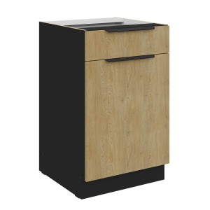 Szafka dolna Cremona czarny 50 D 1F 1S BB