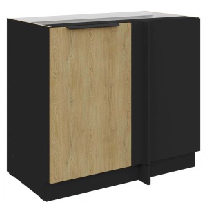 Szafka dolna narożna Cremona czarny 105 ND 1F BB