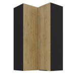Szafka górna narożna Cremona czarny 60x60 GN-108 2F (90°)