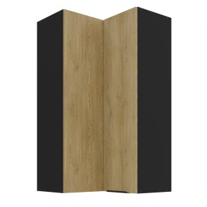 Szafka górna narożna Cremona czarny 60x60 GN-108 2F (90°)