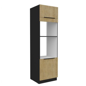 Zabudowa piekarnika oraz mikrofali Cremona czarny 60 DPM-210 2F