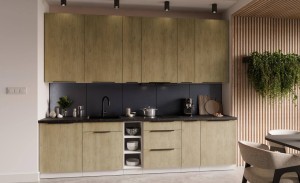 Zestaw mebli kuchennych Cremona biały 300 cm 12 szafek