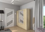 Szafa szuflady lustro Elena 4Drzwi dąb sonoma