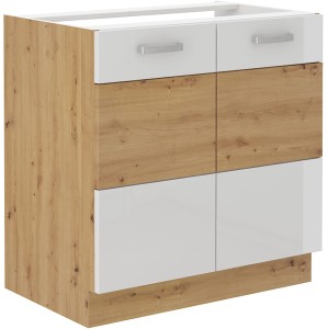 Zabudowa zlewu Artisan biały połysk 80 ZL 2F BB