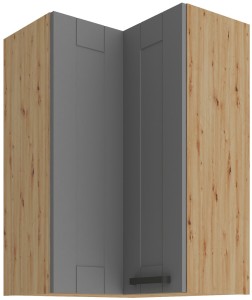 Szafka górna narożna Luna Dust grey/artisan 60x60 GN-90 (90°) 2F