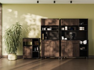 Zestaw "A" bufet kredens kuchenny Monza orzech okapi