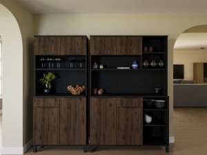 Zestaw "B" bufet kredens kuchenny Monza orzech okapi