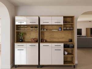 Zestaw "B" bufet kredens kuchenny Vigo biały połysk